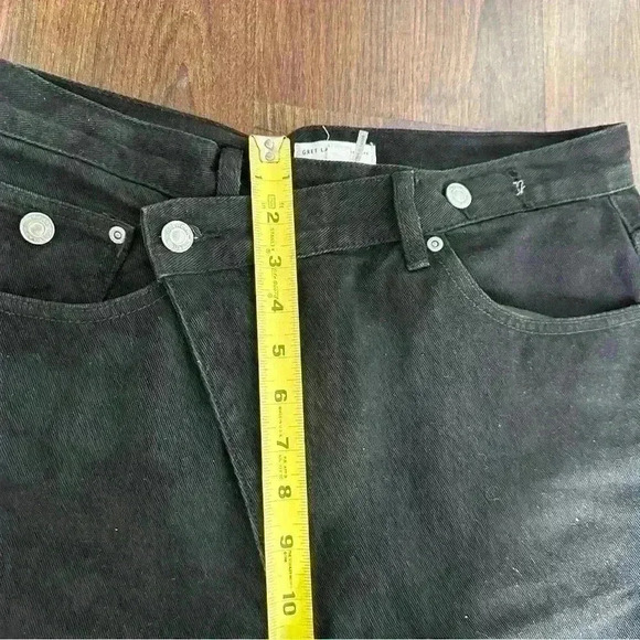 Criss cross wide-leg denim in black size L - Picture 8 of 9